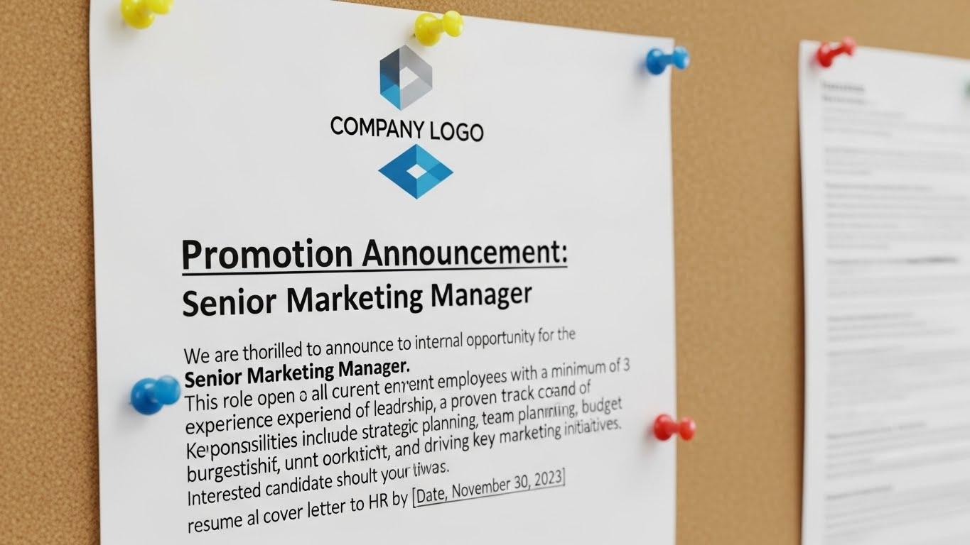 승진 발령문서공고문