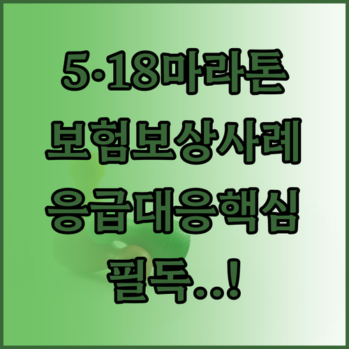 5·18 마라톤 대회 주최측 보험 보..