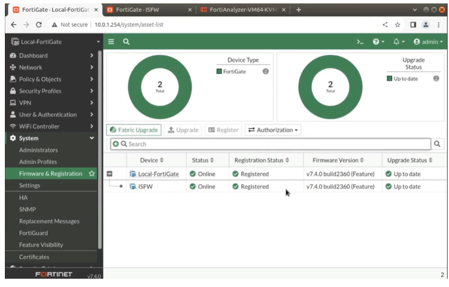 FortiAnalyzer 연동