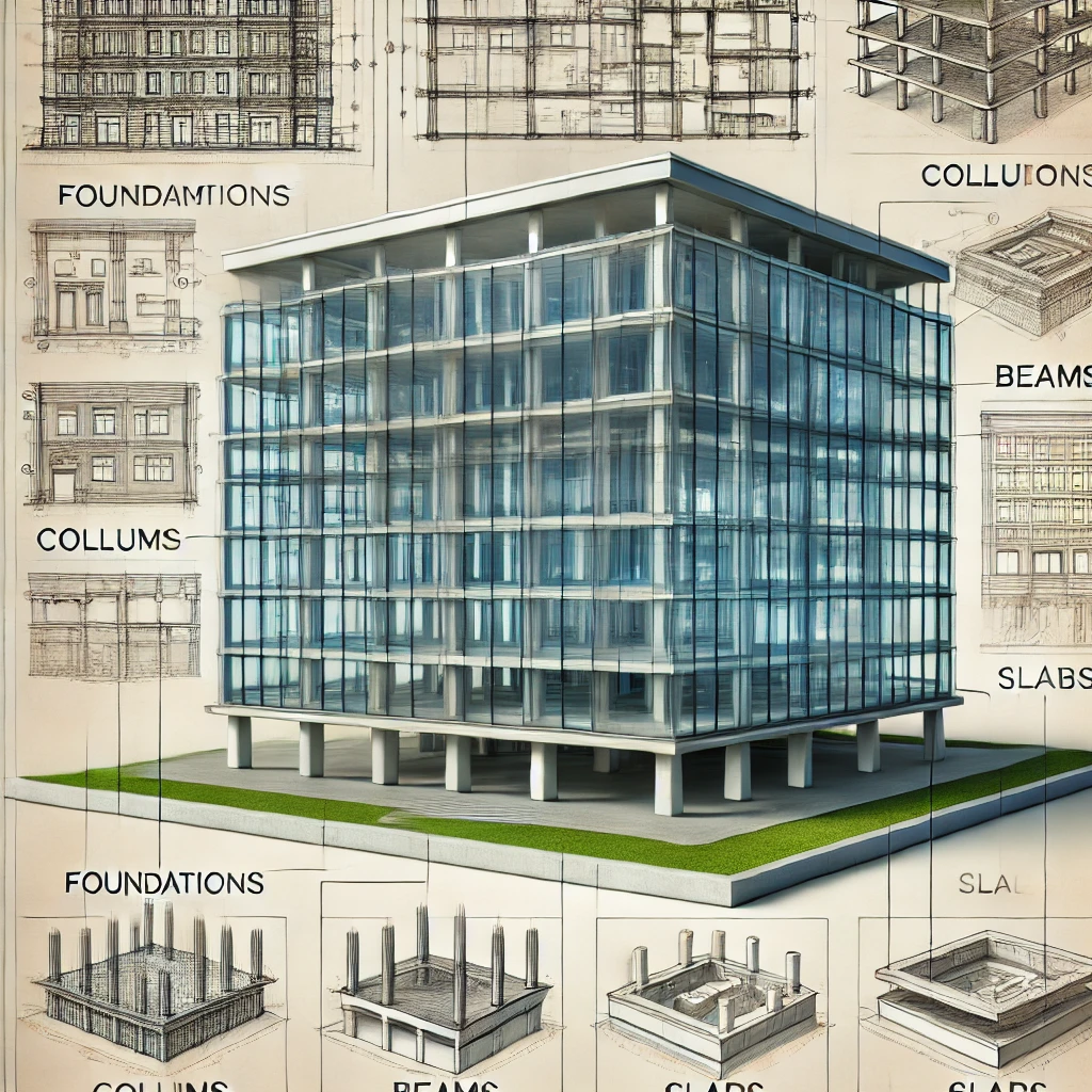 건축물의 기본 구조를 설명하는 이미지