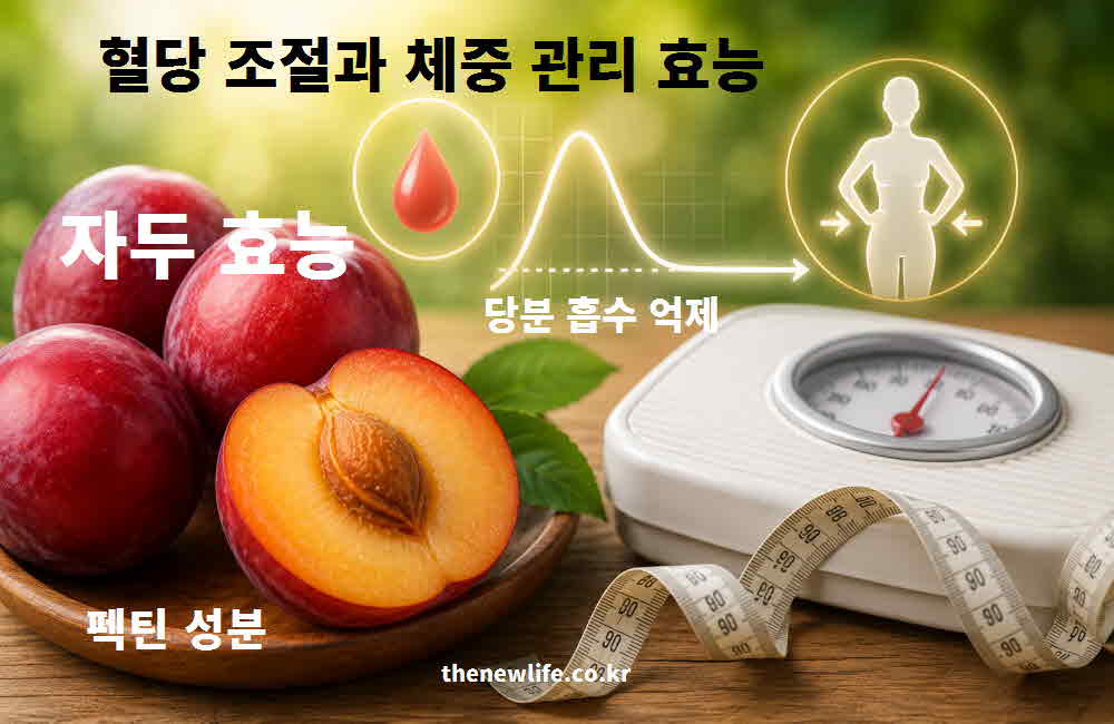자두 효능 혈당 조절 체중 관리