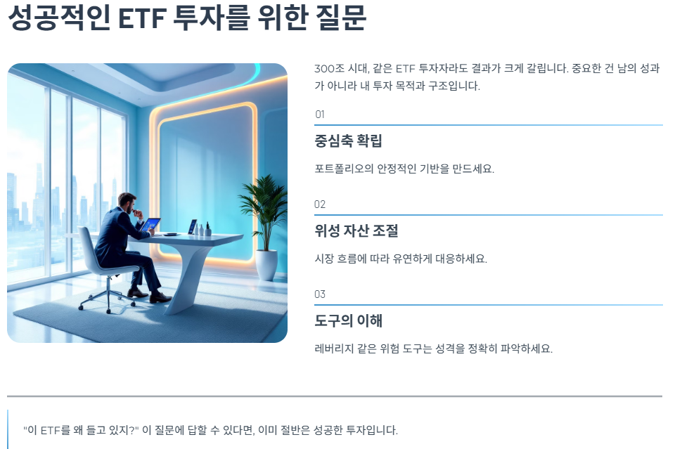 성공적인 ETF 투자를 위한 질문