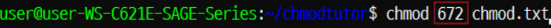 chmod 672적용