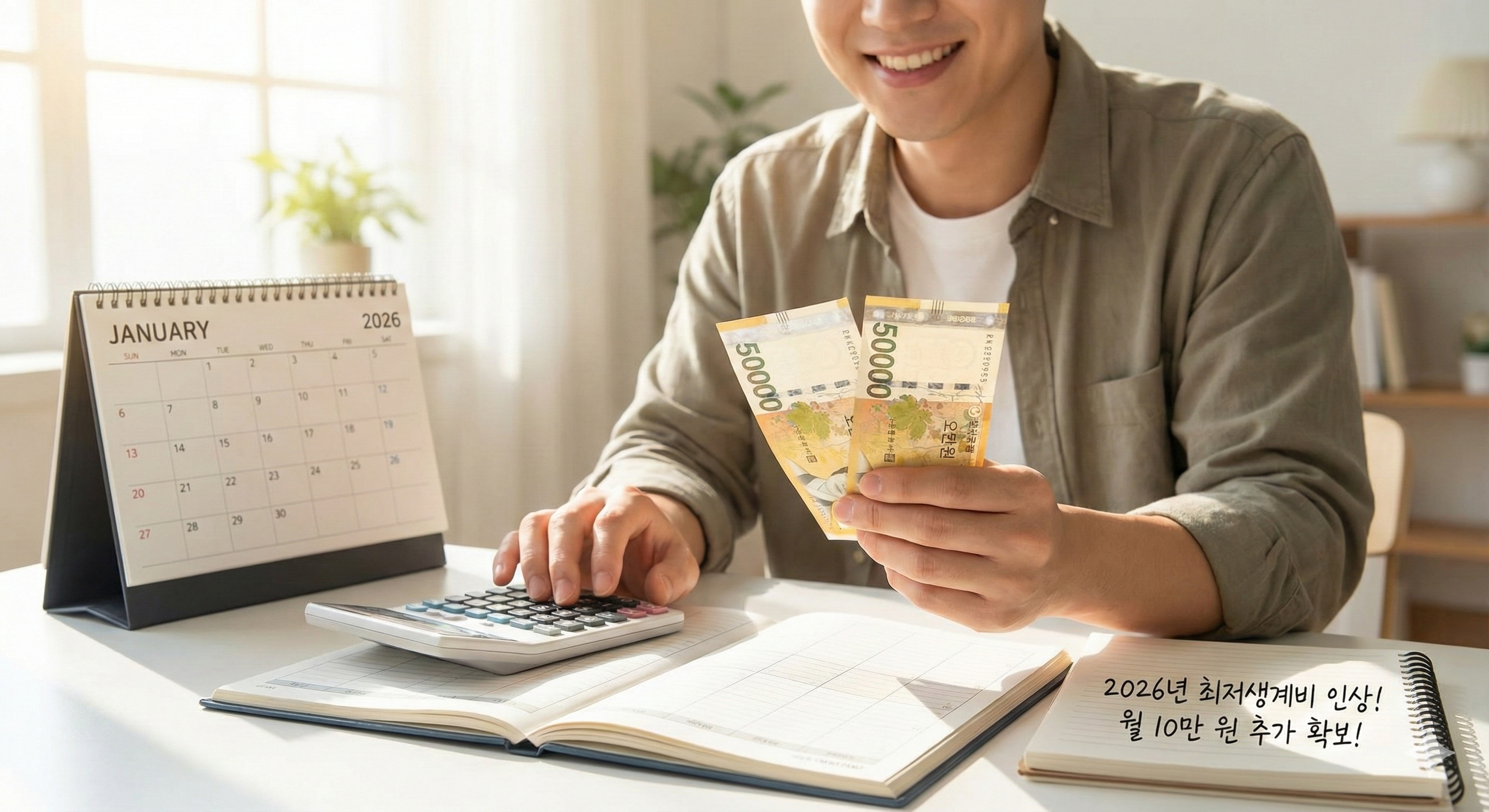2026년 최저생계비 인상, 이것만 알아도 '월 10만 원' 법니다