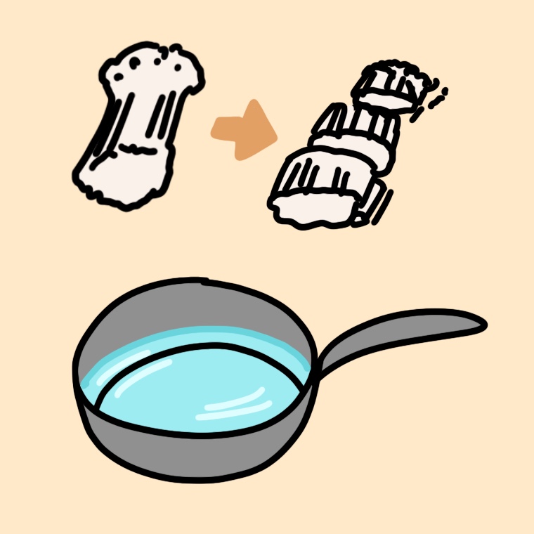 만드는법-첫번째-팽이버섯-자르고-냄비에-물끓이기