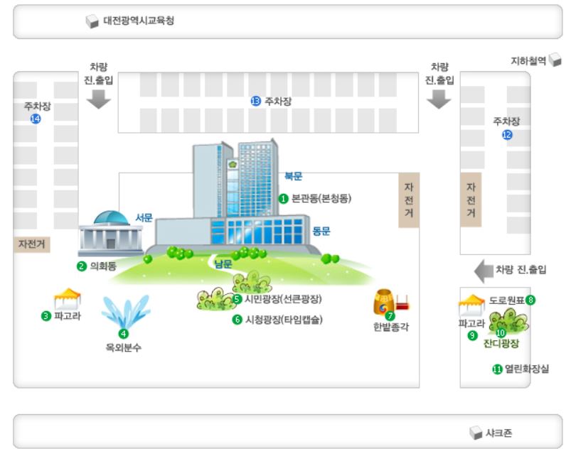대전시청 주차장