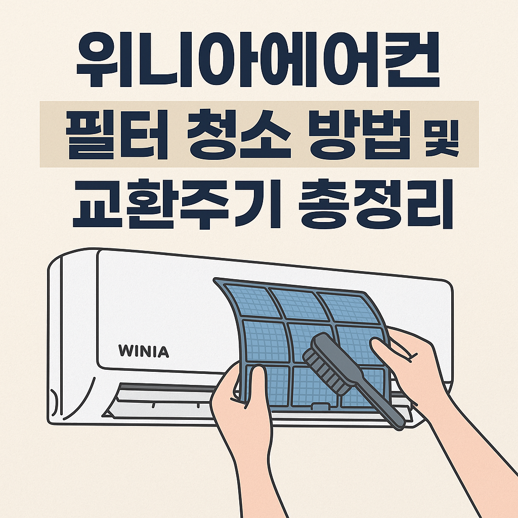 위니아에어컨 필터 청소 방법 및 교환주기 총정리