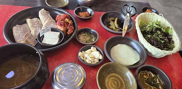 보쌈 한 상 차림