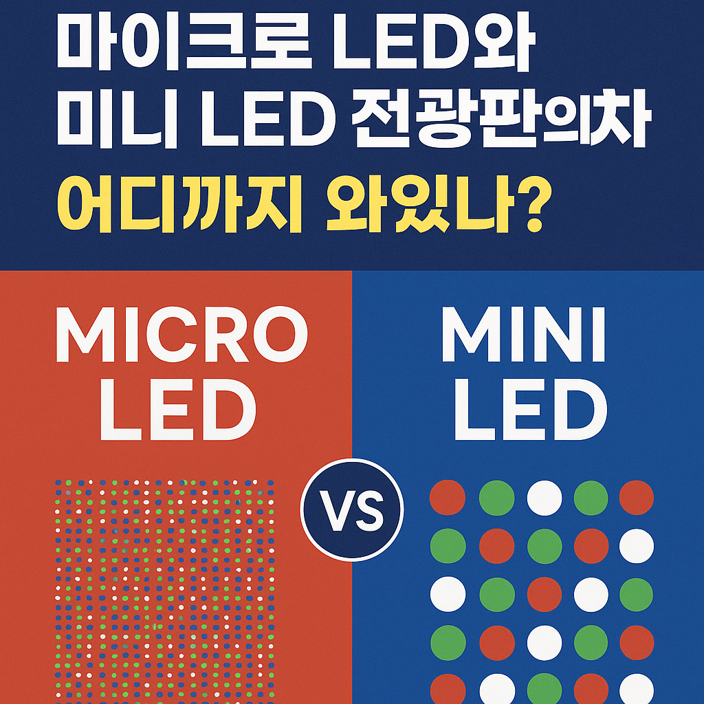 마이크로 LED vs 미니 LED 전광판 차이, 어디까지 와있나?
