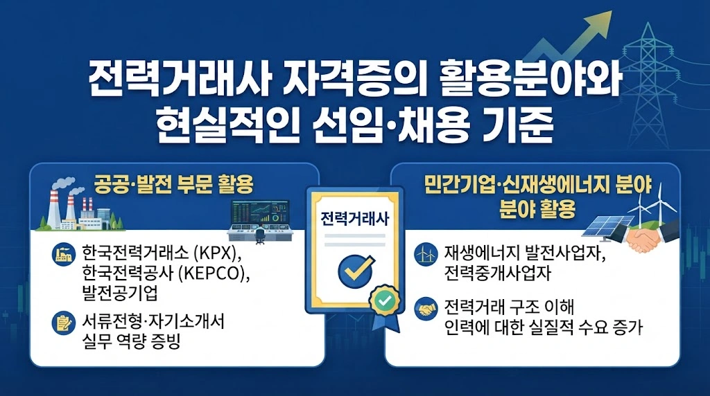 전력거래사 자격증의 활용분야와 현실적인 선임·채용 기준