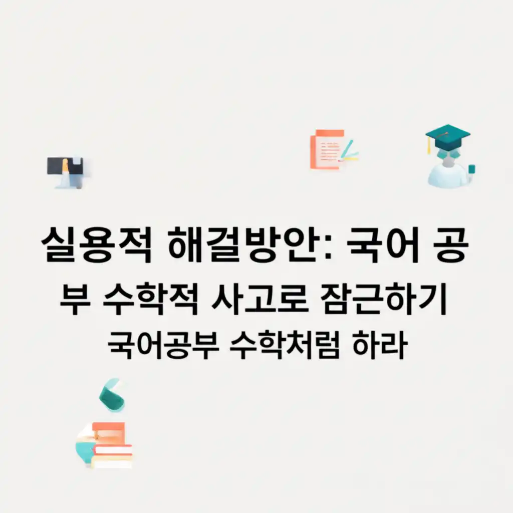국어 공부를 수학처럼 체계적으로 접근하는 가이드 이미지