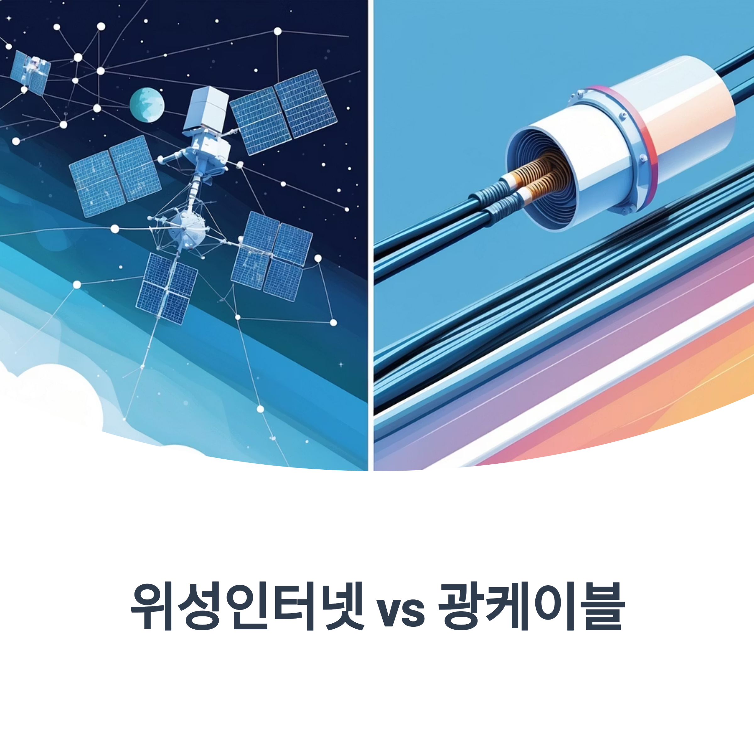 위성인터넷과 광케이블의 대결