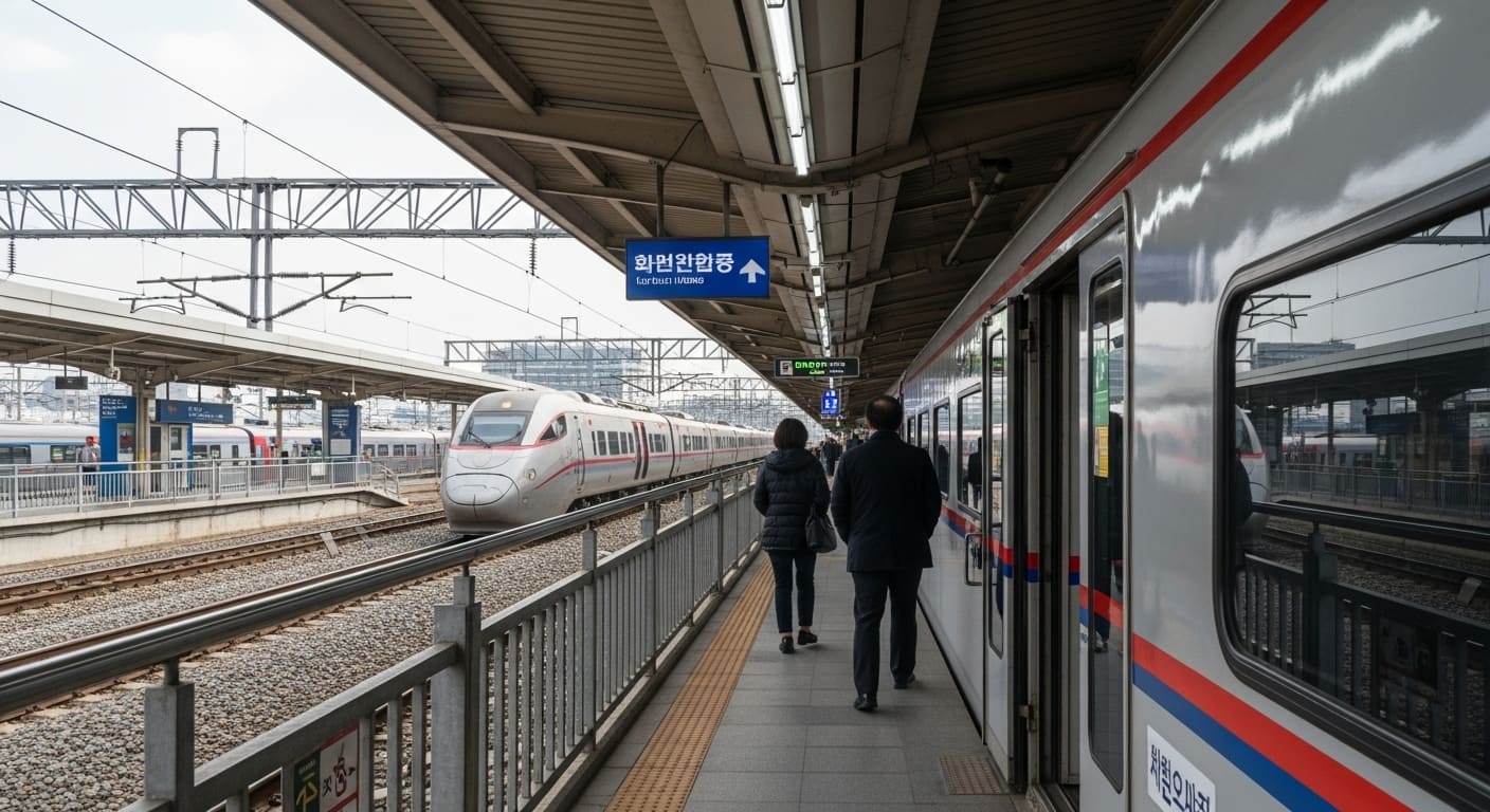 추석 연휴 KTX 열차를 이용하는 승객들