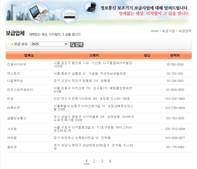 정보통신보조기기보급신청조건