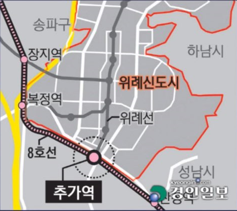 지하철-8호선-위례역-신설-노선도