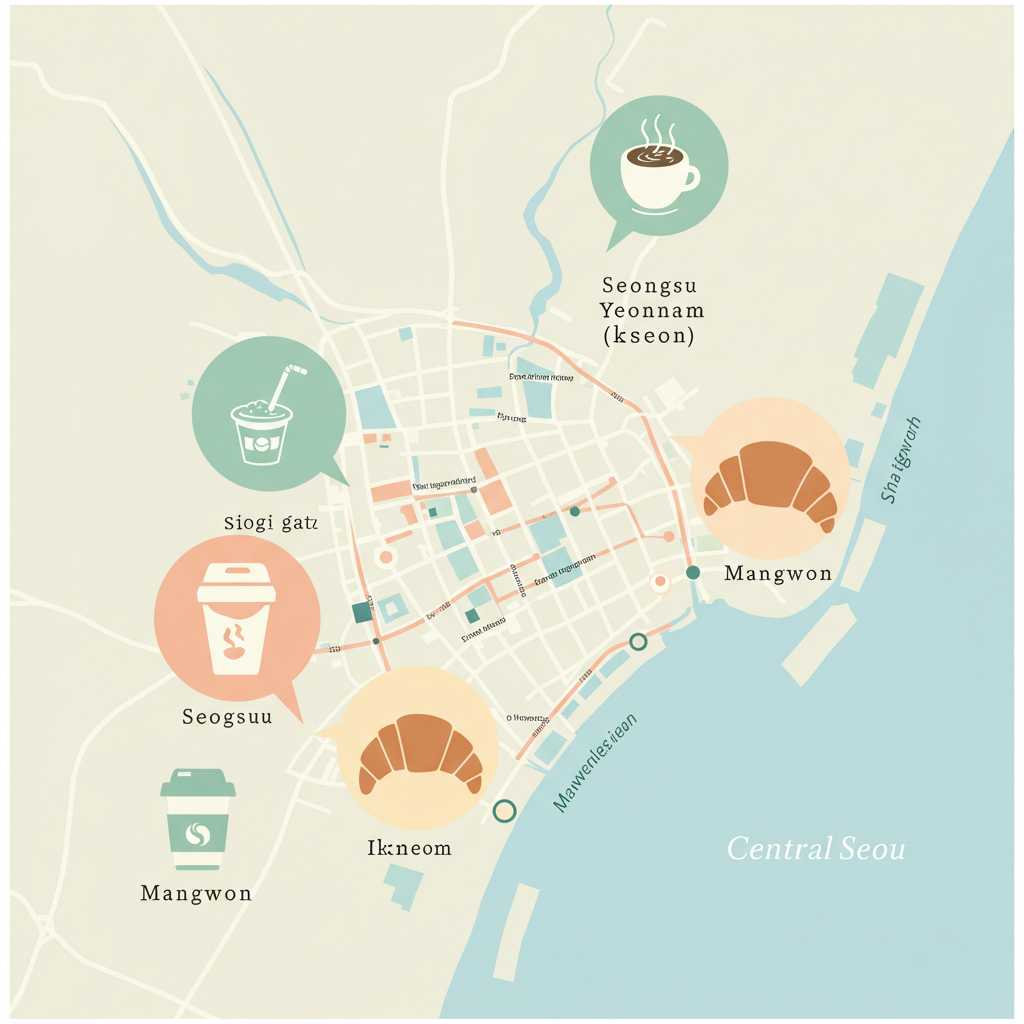 서울 카페 거리 한눈에 보기