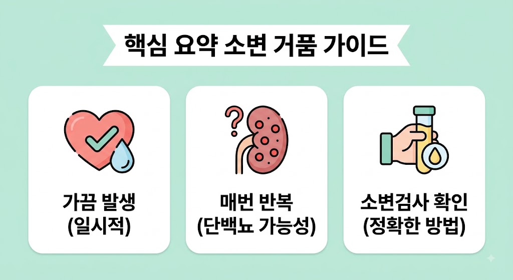 소변 거품이 계속 생기는 이유, 단백뇨일까요?