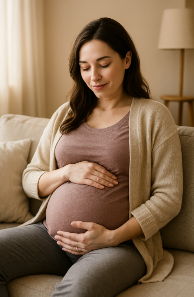 임신한 여자 사진