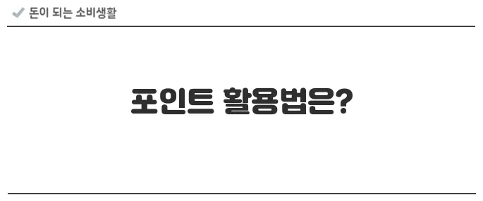 백화점 마일리지/포인트 모아서 혜택 누리기