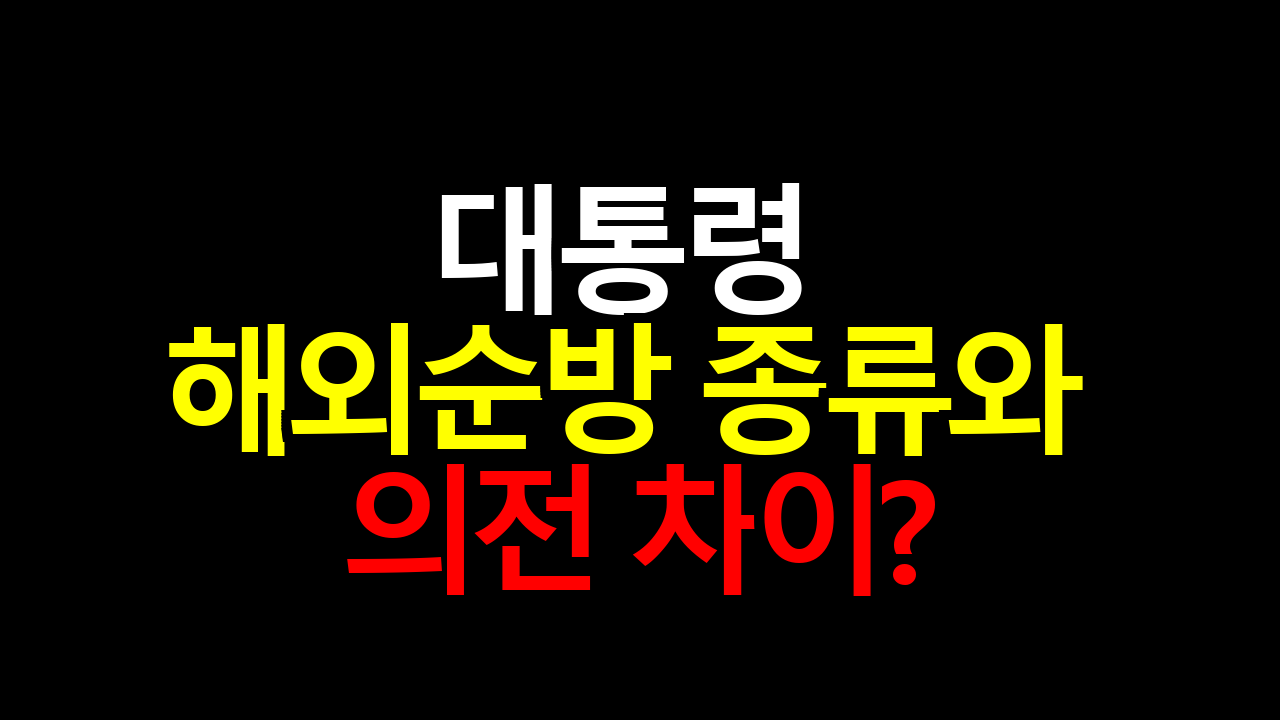 대통령 해외순방 종류(국빈 방문, 공식 방문, 공식 실무방문, 실무방문)와 의전 차이?
