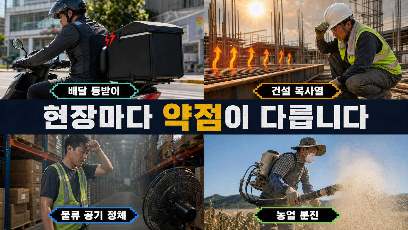 배달 건설 물류 농업 팬조끼 사용 체크