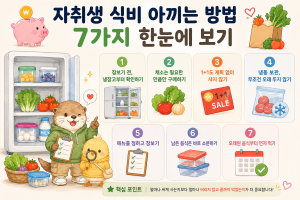 자취생 식비 아끼는 방법 7가지 체크리스트
