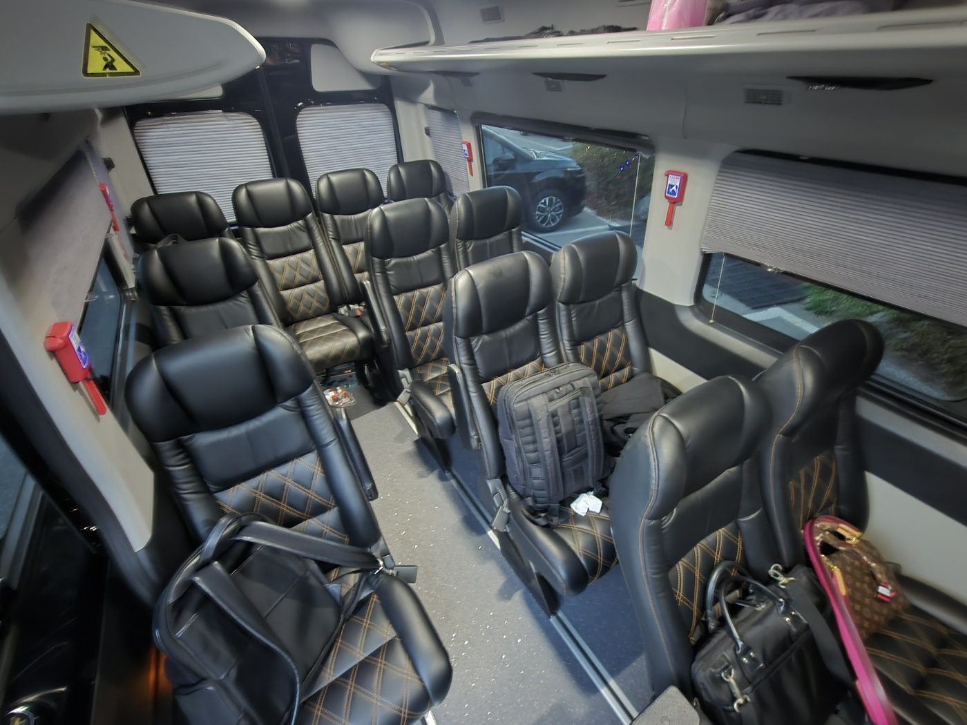 Spacious interior of Hyundai Solati private chauffeur van Korea