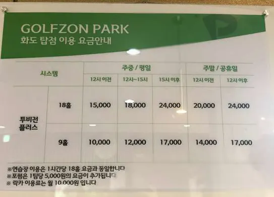 골프존파크 화도 탑스크린