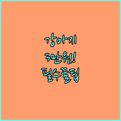 강아지 보험 자기부담금 3만 원 의무..