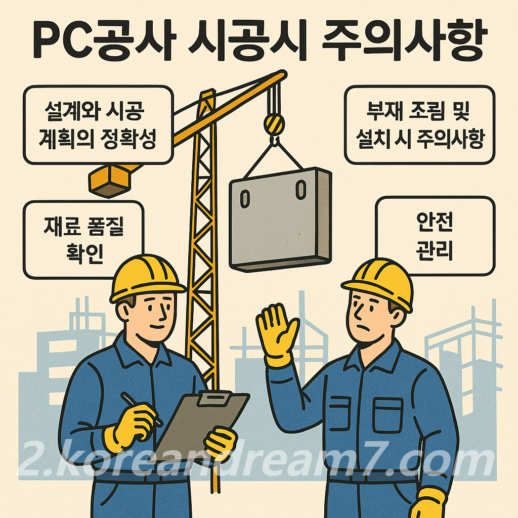 PC공사 시공시 주의사항