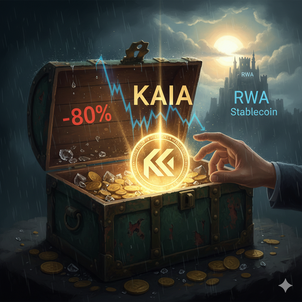 카이아 코인 폭락 이미지 - AI 생성