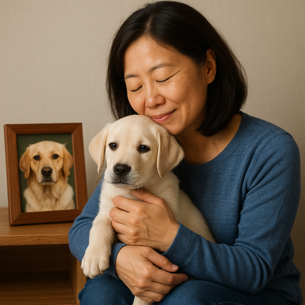 반려견을 잃은 후, 새로운 반려동물과의 만남 이미지