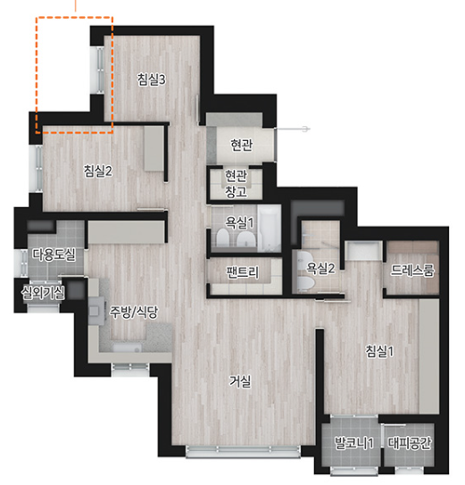 더샵-강동센트럴시티-84C-평면도