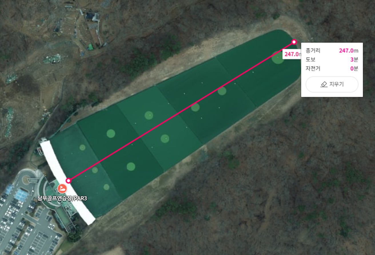 남부 골프 연습장 위성사진