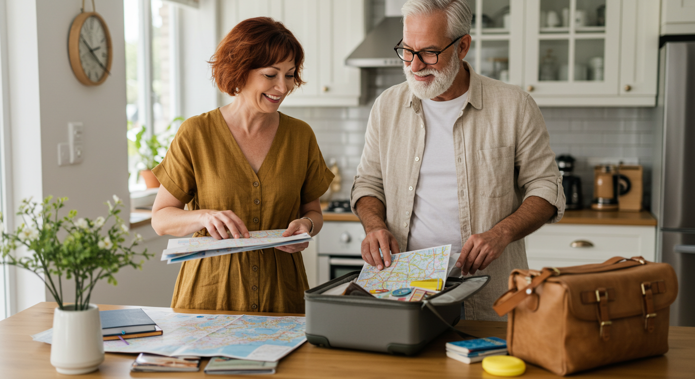 여행계획중인 부부