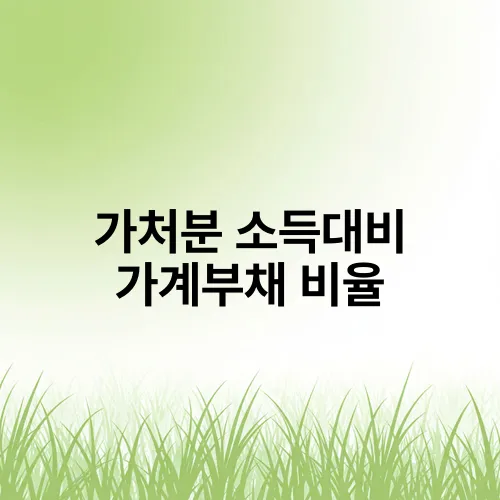 가처분 소득대비 가계부채 비율
