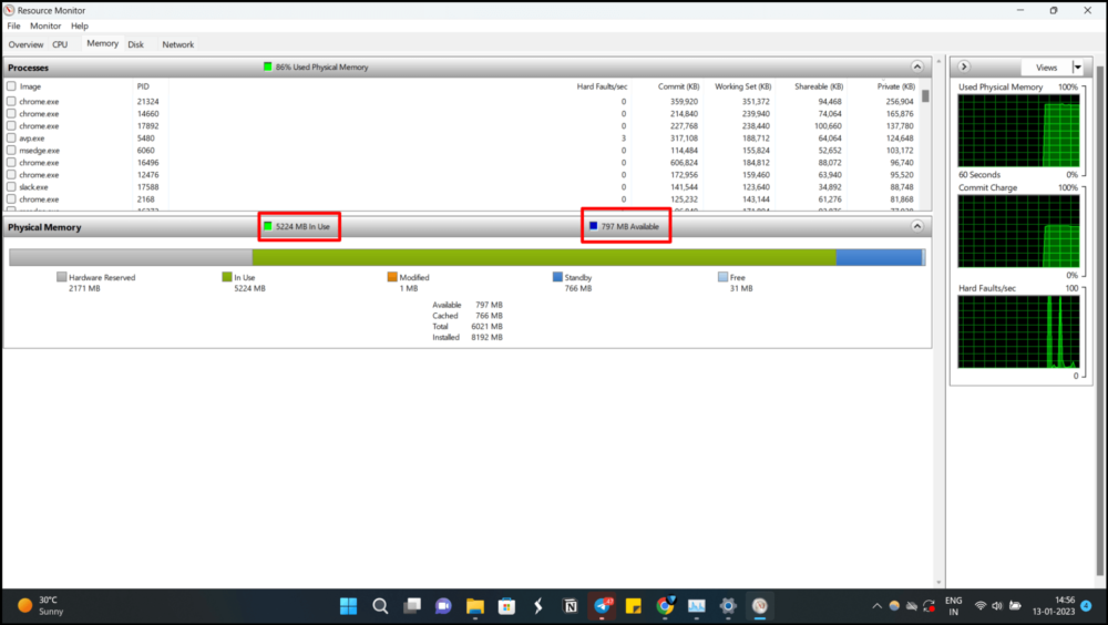 윈도우 리소스 모니터