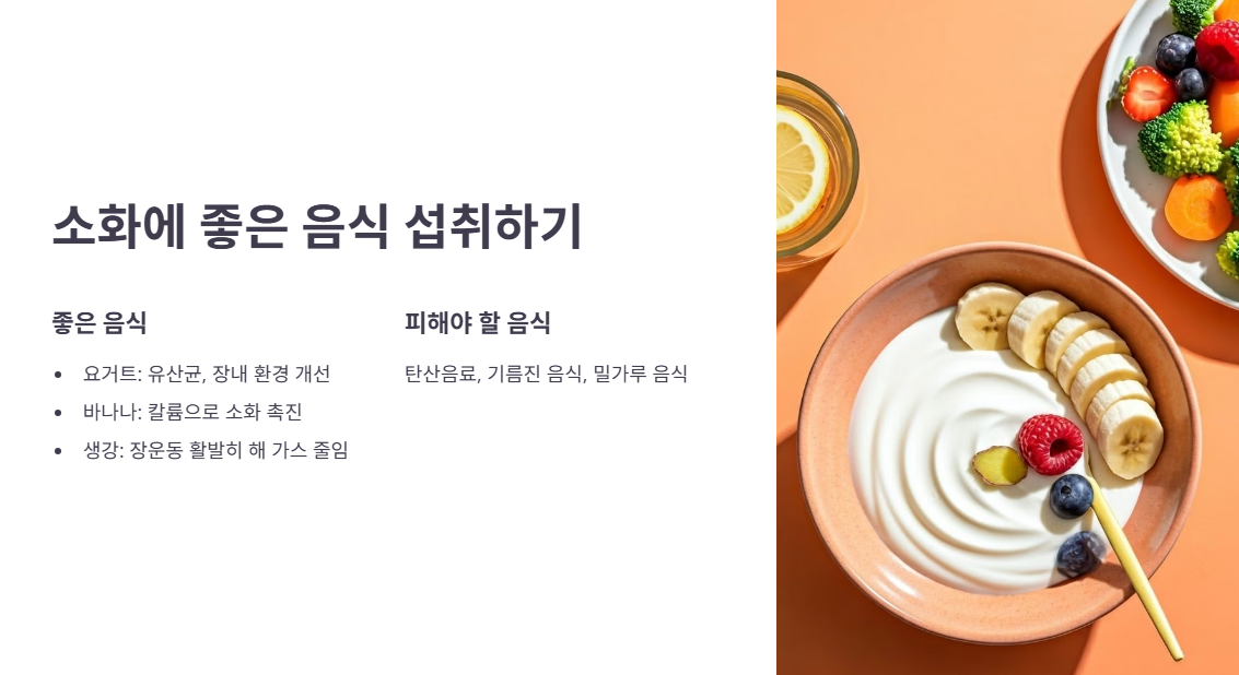 소화에 좋은 음식 섭취하기