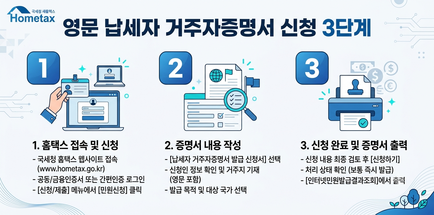 alt="홈택스 온라인 신청 3단계"