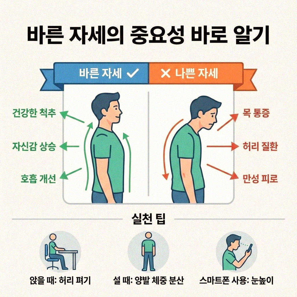 내 몸을 살리는 올바른 자세 습관 만들기