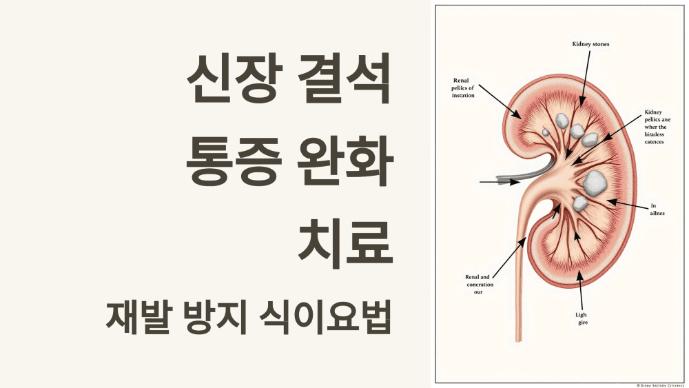 신장 결석 통증 완화와 치료, 재발 방지 식이요법