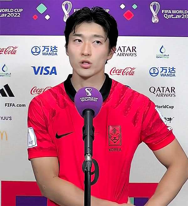 조규성 인터뷰 외모 움짤