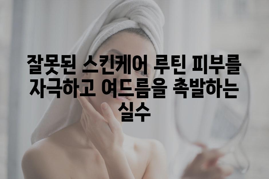 잘못된 스킨케어 루틴 피부를 자극하고 여드름을 촉발하는 실수