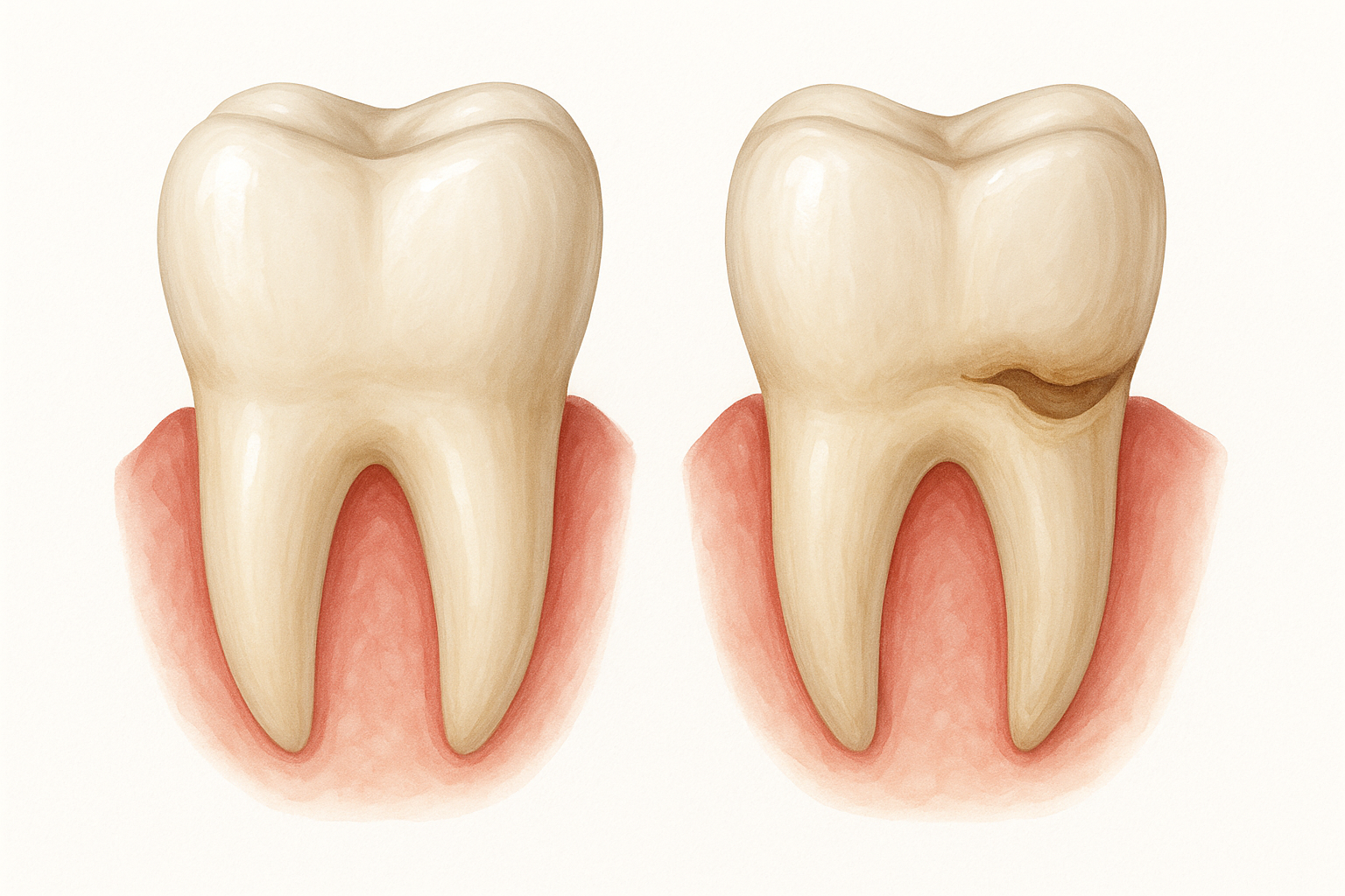 치아패임, 치경부 손상에 대한 이미지1