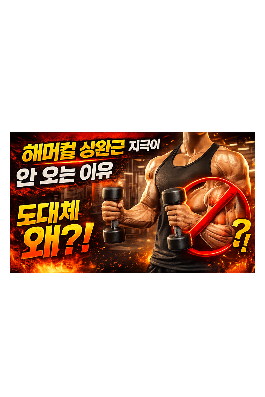 상완근 자극이 안 오는 이유