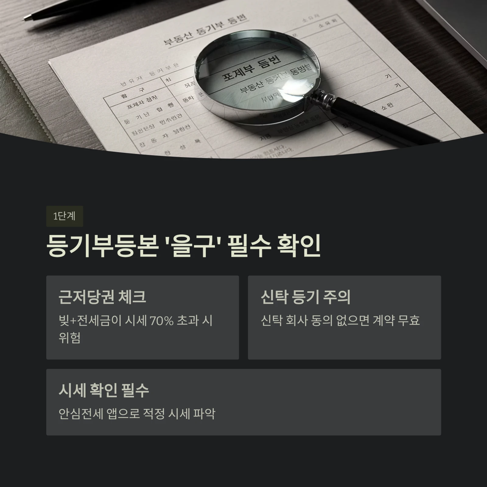 등기부등본 '을구' 필수 확인