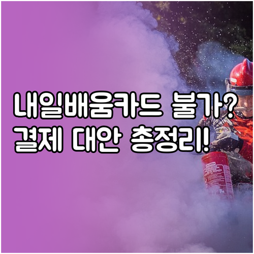내일배움카드 소방안전관리자 교육 불가..