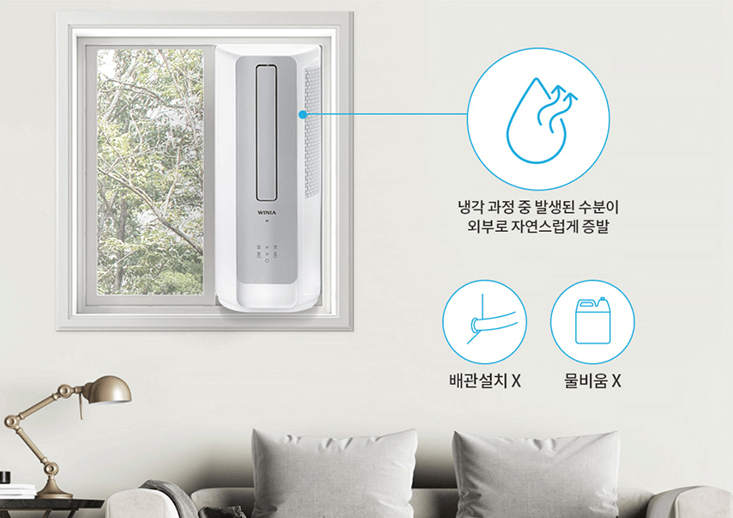 위니아 창문형 에어컨