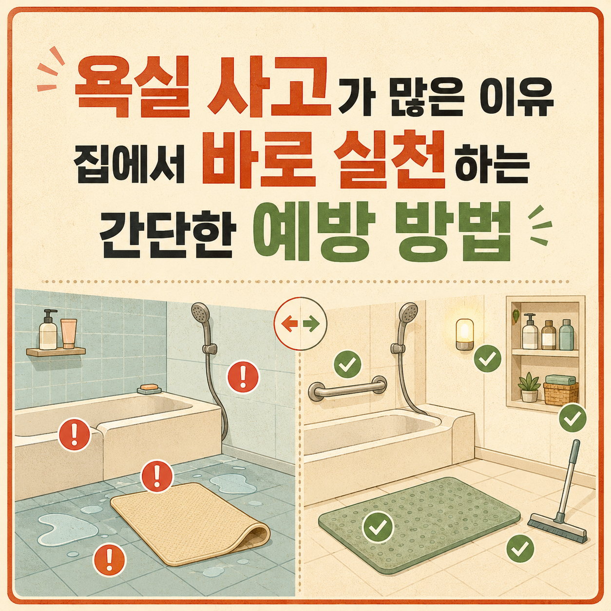 욕실에서 사고가 많은 이유와 집에서 바로 실천하는 간단한 예방 방법