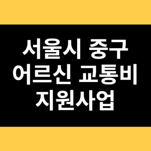 서울시 중구 어르신 교통비 지원사업 썸네일